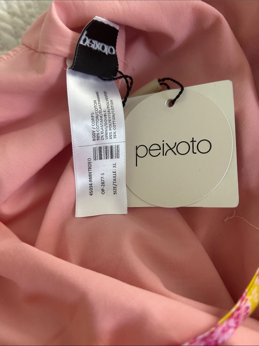 Anthropologie Peixoto Pink and Yellow Patchwork V-Neck Mini Blake Dress Size XL - Picture 3 of 12